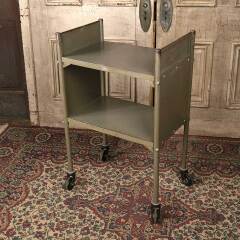 #52122 - Vintage&nbsp;Rolling&nbsp;Metal&nbsp;Library&nbsp;Book&nbsp;Cart&nbsp;image