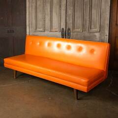 #52138 - Vintage&nbsp;Mid-Century&nbsp;Modern&nbsp;Orange&nbsp;Couch image