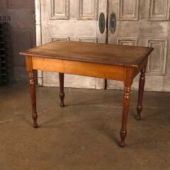 #52149 - Antique&nbsp;Wood&nbsp;Table&nbsp;w/&nbsp;Turned&nbsp;Legs&nbsp;image