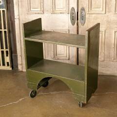 #52241 - Vintage&nbsp;Rolling&nbsp;Metal&nbsp;Library&nbsp;Book&nbsp;Cart&nbsp;image