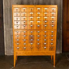 #52257 - Vintage&nbsp;60&nbsp;Drawer&nbsp;Library&nbsp;Card&nbsp;Catalog&nbsp;Unit&nbsp;image