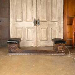 #52278 - Antique&nbsp;Fireplace&nbsp;Fender&nbsp;Seat&nbsp;Hearth&nbsp;Bench&nbsp;image