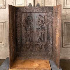 #52387 - Salvaged&nbsp;Antique&nbsp;Cast&nbsp;Iron&nbsp;Fireplace&nbsp;Fireback image