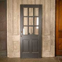 #52622 - 32x80&nbsp;Salvaged&nbsp;9&nbsp;Lite&nbsp;Entry&nbsp;Wood&nbsp;Door&nbsp;image