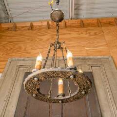 #52665 - 16x32&nbsp;Antique&nbsp;Wrought&nbsp;Iron&nbsp;Tudor&nbsp;Chandelier&nbsp;image