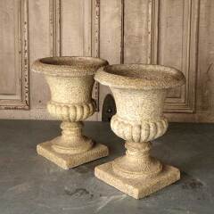 #52815 - Vintage&nbsp;Resin&nbsp;Garden&nbsp;Patio&nbsp;Urn&nbsp;Planters&nbsp;image