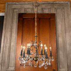 #52823 - Vintage&nbsp;10&nbsp;Bulb&nbsp;Brass&nbsp;Chandelier&nbsp;Light&nbsp;Fixture&nbsp;image