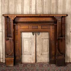 #52826 - 60x49&nbsp;Antique&nbsp;Victorian&nbsp;Fireplace&nbsp;Mantel image