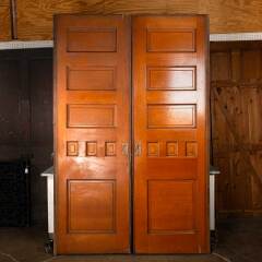 #52912 - 62x95&nbsp;Salvaged&nbsp;Antique&nbsp;Oak&nbsp;Pocket&nbsp;Doors&nbsp;image
