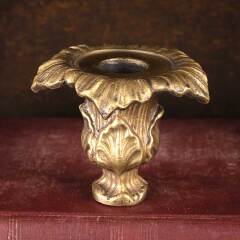 #53005 - Antique&nbsp;Cast&nbsp;Brass&nbsp;Floral&nbsp;Candle&nbsp;Holder&nbsp;image