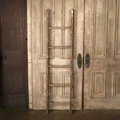 #53177 - Antique&nbsp;Primitive&nbsp;5&nbsp;Rung&nbsp;Wood&nbsp;Ladder&nbsp;image