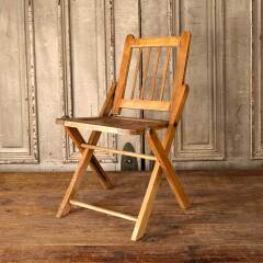 #53179 - Antique&nbsp;Slat&nbsp;Wood&nbsp;Folding&nbsp;Child's&nbsp;Chair&nbsp;image