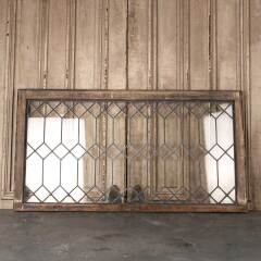 #53189 - 52x28&nbsp;Antique&nbsp;Leaded&nbsp;Glass&nbsp;Window&nbsp;Sash&nbsp;image