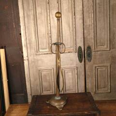 #53203 - Antique&nbsp;Solid&nbsp;Brass&nbsp;Fireplace&nbsp;Tools&nbsp;&&nbsp;Stand&nbsp;image