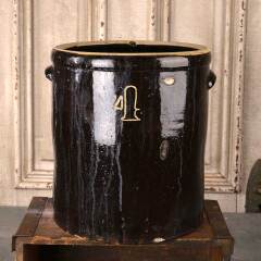 #53216 - Antique&nbsp;4&nbsp;Gallon&nbsp;Stoneware&nbsp;Crock&nbsp;image