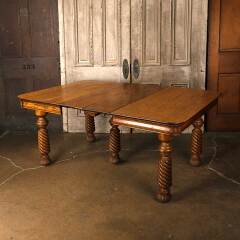 #53229 - Antique&nbsp;Oak&nbsp;Dining&nbsp;Table&nbsp;w/&nbsp;Twist&nbsp;Legs&nbsp;image