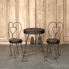 #53297 - Doll&nbsp;Size&nbsp;Ice&nbsp;Cream&nbsp;Parlor&nbsp;Table&nbsp;&&nbsp;Chairs&nbsp;Set&nbsp;image