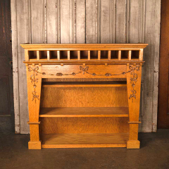 #53365 - 50x46&nbsp;Handcrafted&nbsp;Oak&nbsp;Back&nbsp;Bar&nbsp;Cabinet image