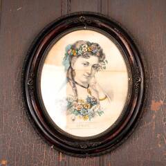 #53399 - Antique&nbsp;Currier&nbsp;&&nbsp;Ives&nbsp;Framed&nbsp;SPRING&nbsp;Print&nbsp;image