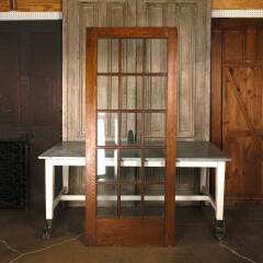 #53417 - 33x80&nbsp;Antique&nbsp;Oak&nbsp;15&nbsp;Lite&nbsp;French&nbsp;Door&nbsp;image