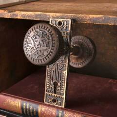 #53419 - Antique&nbsp;Ornate&nbsp;Victorian&nbsp;Door&nbsp;Hardware&nbsp;Set&nbsp;image