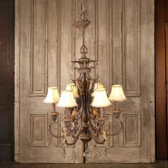 #53436 - Salvaged&nbsp;6&nbsp;Bulb&nbsp;Chandelier&nbsp;Light&nbsp;Fixture&nbsp;image