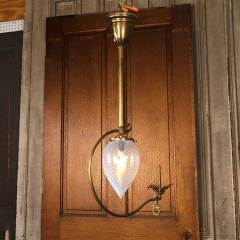 #53471 - Antique&nbsp;Brass&nbsp;Gas&nbsp;&&nbsp;Electric&nbsp;Chandelier&nbsp;image