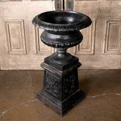 #53530 - Cast&nbsp;Iron&nbsp;Garden&nbsp;Urn&nbsp;Planter&nbsp;&&nbsp;Pedestal&nbsp;Base&nbsp;image