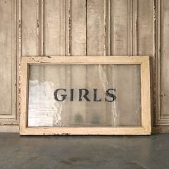 #53590 - Antique&nbsp;GIRLS&nbsp;Bathroom&nbsp;Transom&nbsp;Window&nbsp;image