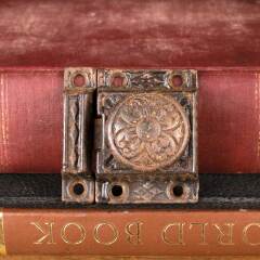 #53685 - Antique&nbsp;Ornate&nbsp;Cast&nbsp;Iron&nbsp;Cabinet&nbsp;Latch&nbsp;image