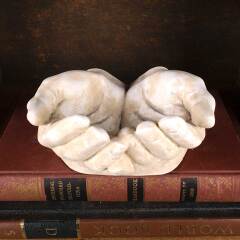 #53703 - Cast&nbsp;Plaster&nbsp;Open&nbsp;Hands&nbsp;Dish&nbsp;image