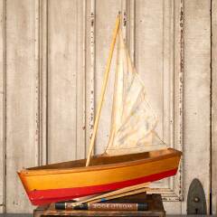 #53717 - Antique&nbsp;BEA&nbsp;GULL&nbsp;Wooden&nbsp;Toy&nbsp;Sailboat&nbsp;image