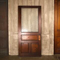 #53760 - 36x80&nbsp;Antique&nbsp;Wood&nbsp;Half&nbsp;Lite&nbsp;Interior&nbsp;Door&nbsp;image
