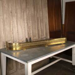 #53815 - 62x13&nbsp;Antique&nbsp;Brass&nbsp;Fireplace&nbsp;Fender&nbsp;image