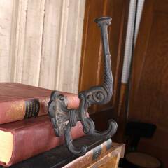 #53828 - Ornate&nbsp;Antique&nbsp;Cast&nbsp;Iron&nbsp;Coat&nbsp;&&nbsp;Hat&nbsp;Hook&nbsp;image
