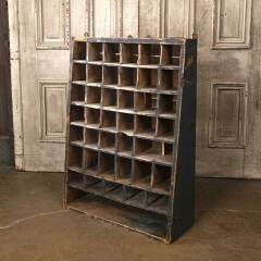#53982 - Antique&nbsp;Wall&nbsp;Hung&nbsp;Wood&nbsp;Cubby&nbsp;Cabinet&nbsp;Unit&nbsp;image