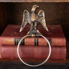 #54023 - Vintage&nbsp;Wall&nbsp;Mount&nbsp;Eagle&nbsp;Hand&nbsp;Towel&nbsp;Ring&nbsp;image