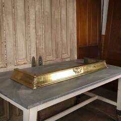 #54033 - Antique&nbsp;Brass&nbsp;Art&nbsp;Nouveau&nbsp;Fireplace&nbsp;Fender&nbsp;image