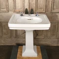 #54035 - Antique&nbsp;Porcelain&nbsp;Bathroom&nbsp;Pedestal&nbsp;Sink&nbsp;image