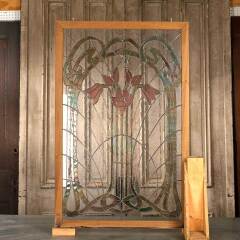 #54040 - 30x30&nbsp;Vintage&nbsp;Stained&nbsp;Glass&nbsp;Window&nbsp;Panel&nbsp;image