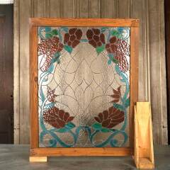 #54041 - 32x40&nbsp;Vintage&nbsp;Stained&nbsp;Glass&nbsp;Window&nbsp;Panel&nbsp;image