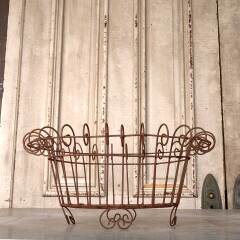 #54099 - Rusty&nbsp;Metal&nbsp;Wire&nbsp;Garden&nbsp;Planter&nbsp;Basket&nbsp;image