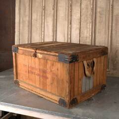 #54104 - 28x20&nbsp;Antique&nbsp;Wood&nbsp;Lincoln&nbsp;Storage&nbsp;Crate&nbsp;image