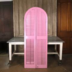#54113 - 29x75&nbsp;Antique&nbsp;Arched&nbsp;Wood&nbsp;Shutters&nbsp;image