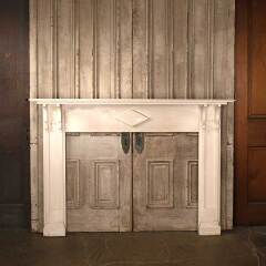 #54115 - 69x48&nbsp;Antique&nbsp;Painted&nbsp;Wood&nbsp;Fireplace&nbsp;Mantel&nbsp;image