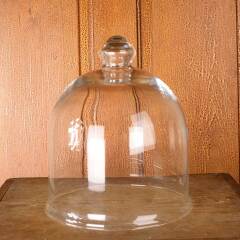 #54399 - 10x12&nbsp;Glass&nbsp;Cloche&nbsp;Dome&nbsp;w/&nbsp;Top&nbsp;Handhold&nbsp;image