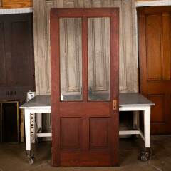 #54555 - 36x83&nbsp;Antique&nbsp;2&nbsp;Lite&nbsp;Wood&nbsp;Entry&nbsp;Door&nbsp;image