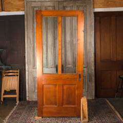 #54556 - 36x82&nbsp;Antique&nbsp;2&nbsp;Lite&nbsp;Wood&nbsp;Entry&nbsp;Door&nbsp;image