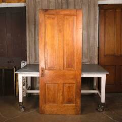 #54567 - 32x80&nbsp;Antique&nbsp;4&nbsp;Panel&nbsp;Wood&nbsp;Interior&nbsp;Door&nbsp;image