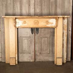 #54608 - 61x47&nbsp;Antique&nbsp;Painted&nbsp;Wood&nbsp;Fireplace&nbsp;Mantel&nbsp;image